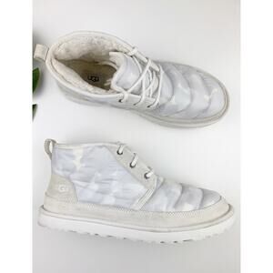 Ugg Neumel LTA Peace Camo Chukka Boots Gray White Lace Quilted Puffer Men's 13